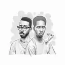 Black guy and white guy passing a blunt (only they forearm are Showing)  tattoo design idea