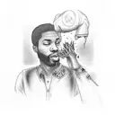 Black guy and white guy passing a blunt (only they forearm are Showing)  tattoo design idea