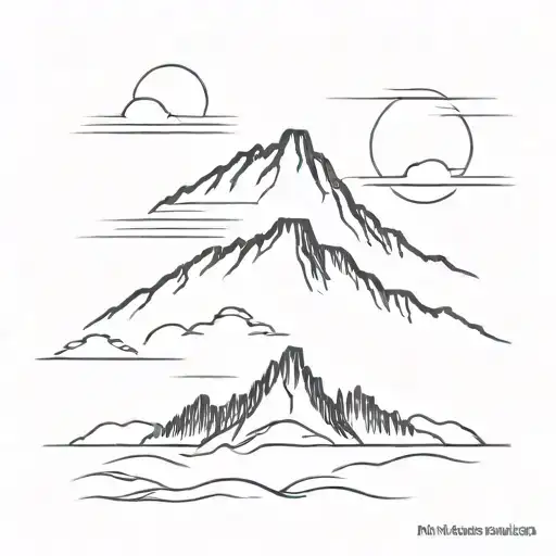 Mt. Kilimanjaro mountain tattoo design idea