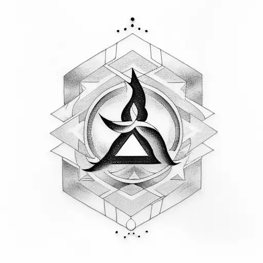 Astral projection themed tattoo incorporating the om symbol and a pinecone tattoo design idea