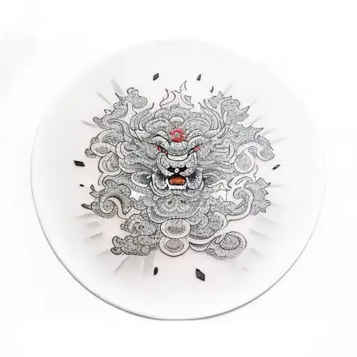 Foo Dog tattoo design idea