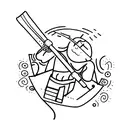 rowing oar tattoo design idea