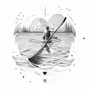 rowing oar tattoo design idea