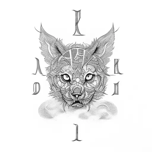 alphabet V tattoo design idea