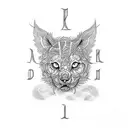 alphabet V tattoo design idea