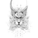 alphabet V tattoo design idea