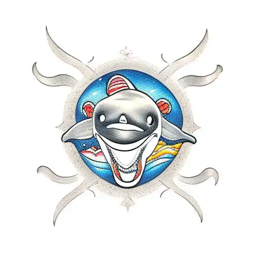 killer whale tattoo design idea