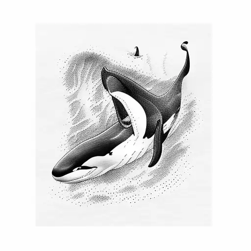 killer whale tattoo design idea
