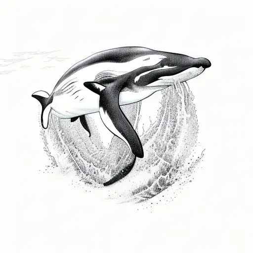killer whale tattoo design idea