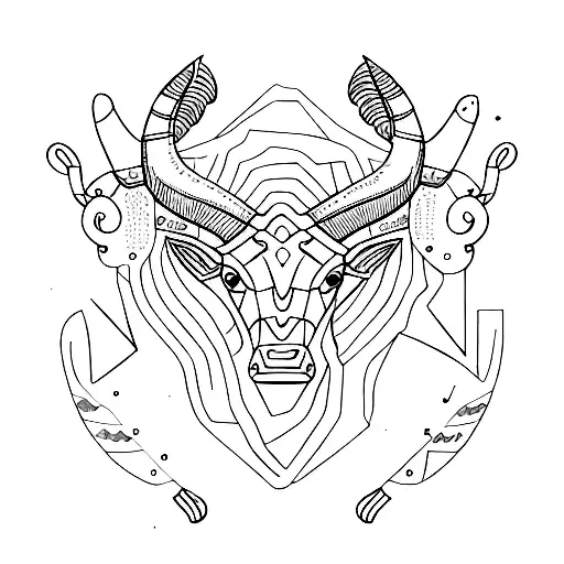 taurus zodiac constellation  tattoo design idea