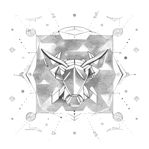 taurus zodiac constellation  tattoo design idea