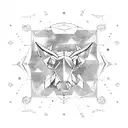 taurus zodiac constellation  tattoo design idea