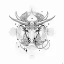 taurus zodiac constellation  tattoo design idea