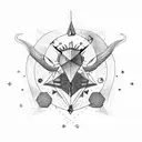 taurus zodiac constellation  tattoo design idea