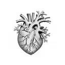 human heart made from coral reef tattoo design idea