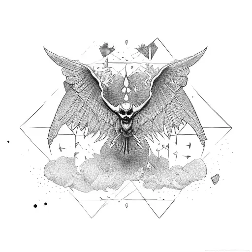icarus falling tattoo design idea