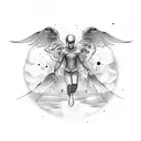 icarus falling tattoo design idea