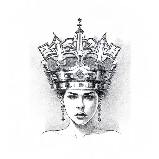 Queen's Crown tattoo design idea