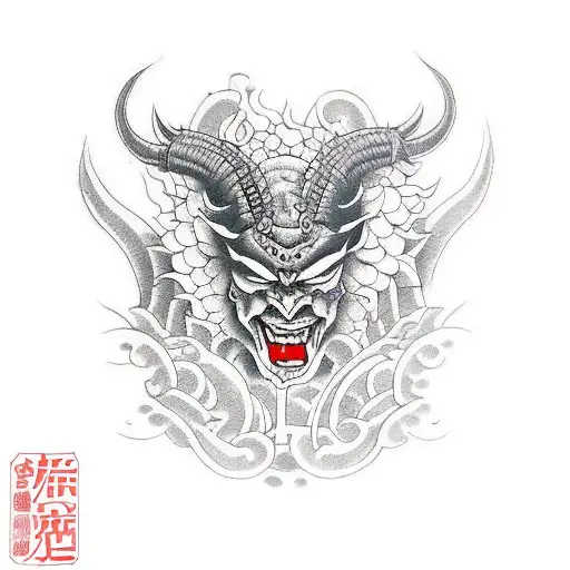 devil eyes tattoo design idea