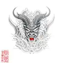 devil eyes tattoo design idea