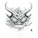 devil eyes tattoo design idea