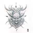 devil eyes tattoo design idea