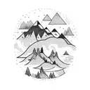 801 surrounded by Utah things. snowboarder, mountains, lake, etc tattoo design idea