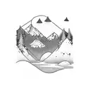 801 surrounded by Utah things. snowboarder, mountains, lake, etc tattoo design idea