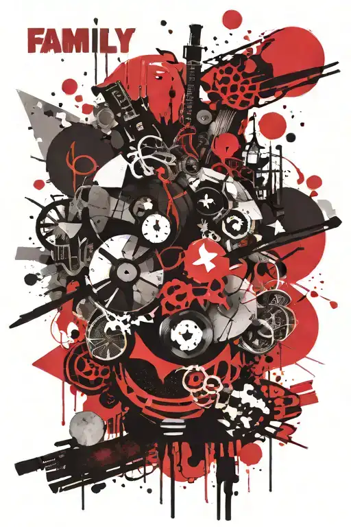 Family freedom life universum  tattoo design idea