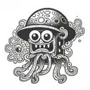 spongebob jellyfish tattoo design idea