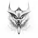 cuervo con zorro tattoo design idea