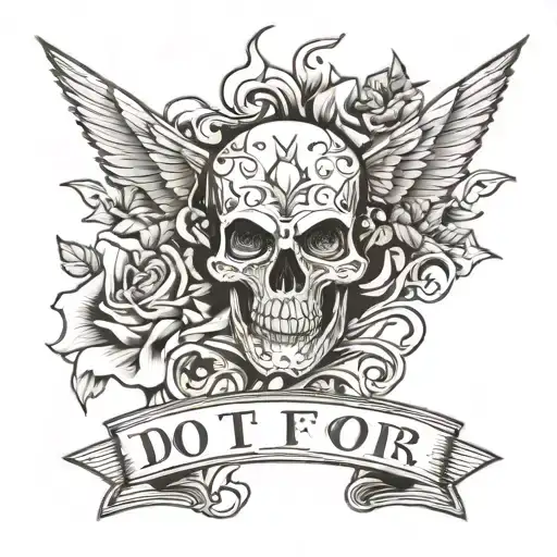 Do it for them script on left pec extending to shoulder tattoo design idea
