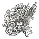 Do it for them script on left pec extending to shoulder tattoo design idea