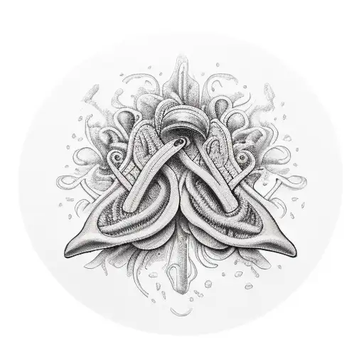anatomic precise hearth on paper pin tattoo design idea