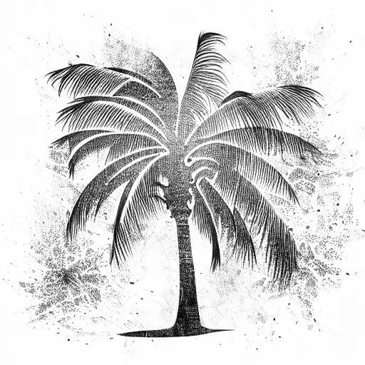 Palm Tree tattoo design idea