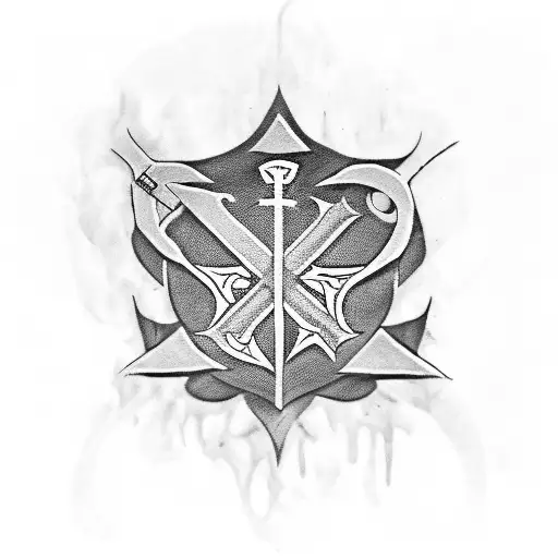 modern warfare knights templar tattoo design idea