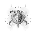 gym turtle tattoo design idea