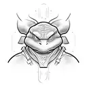 ninja turtle in the gym tattoo design idea