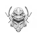 ninja turtle in the gym tattoo design idea