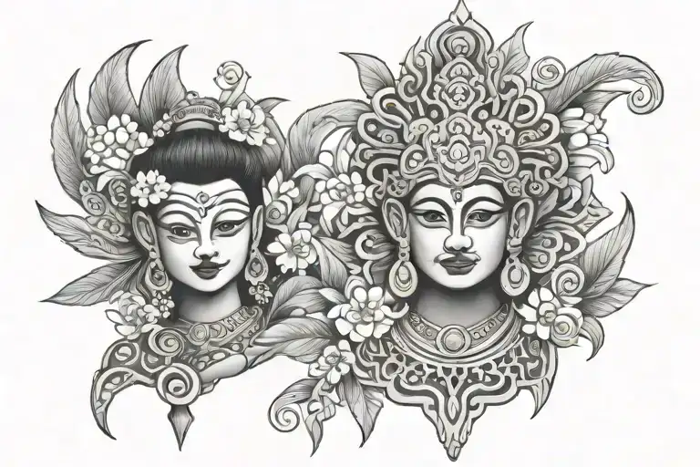 balinese culture tattoo design idea