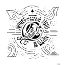 never give up writing tattoo design idea