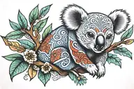 aboriginal koala tattoo design idea