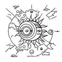 Sun and Moon tattoo design idea