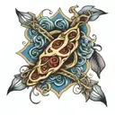 Make a infinity multiplied by pie mathematical tattoo tattoo design idea