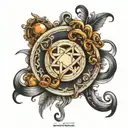 Make a infinity multiplied by pie mathematical tattoo tattoo design idea