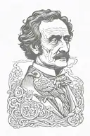 edgar allen poe tattoo design idea