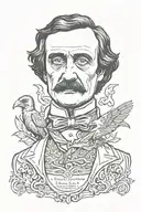 edgar allen poe tattoo design idea