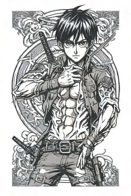 Eren Yeager 19 tattoo design idea