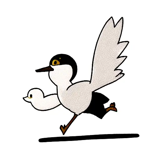 indian runner duck with cool walking tattoo design idea