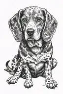 rescue beagle dog tattoo design idea